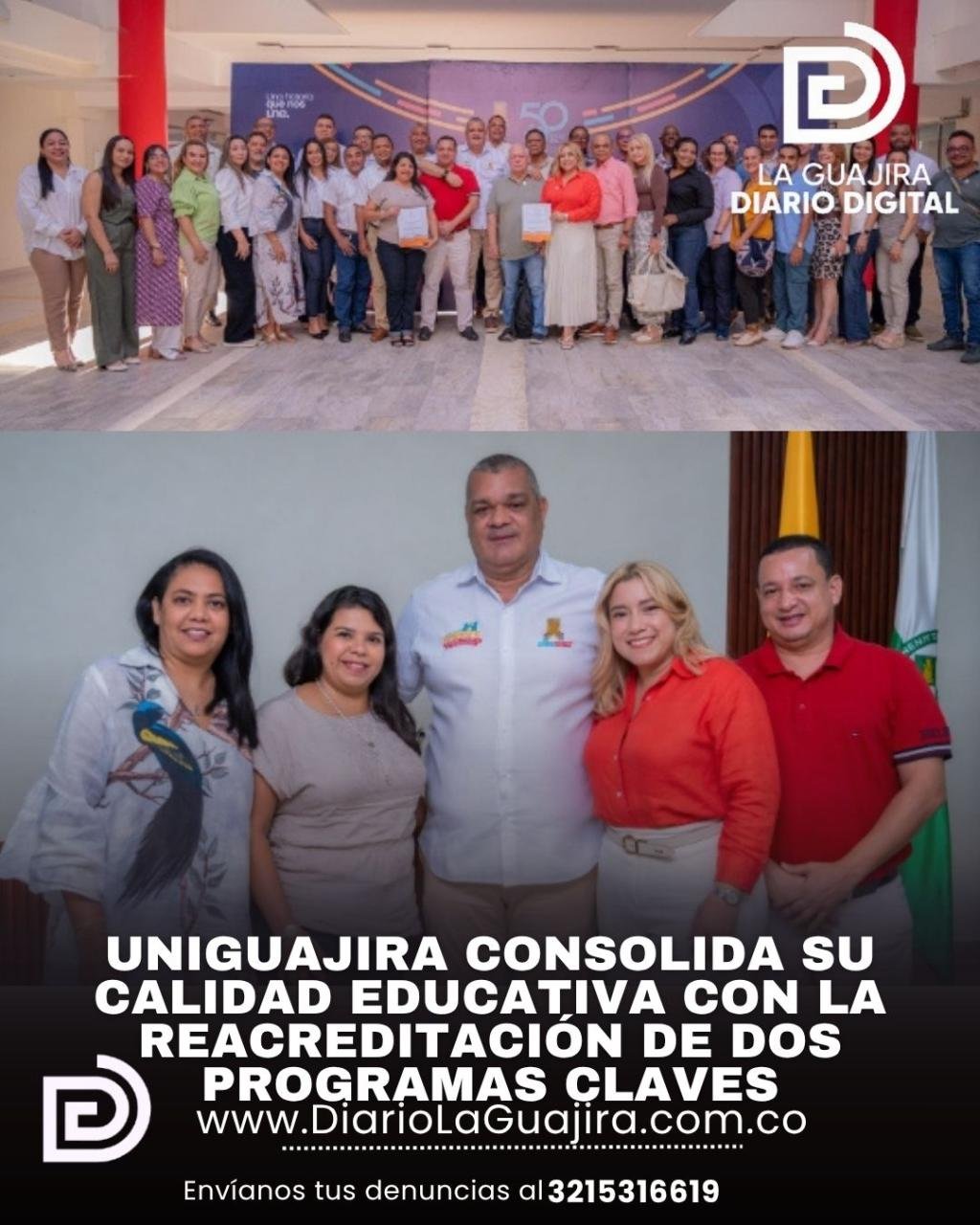Uniguajira consolida su calidad educativa con la reacreditación de dos programas claves