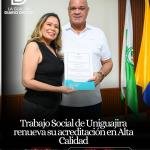 Trabajo Social de Uniguajira renueva su acreditación en Alta Calidad