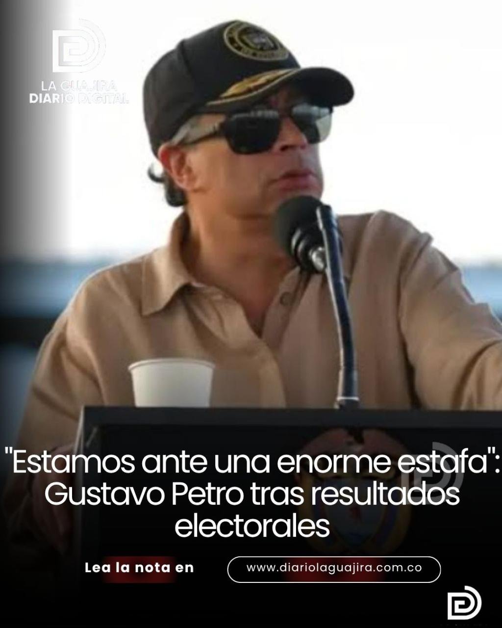 "Estamos ante una enorme estafa": Gustavo Petro tras resultados electorales