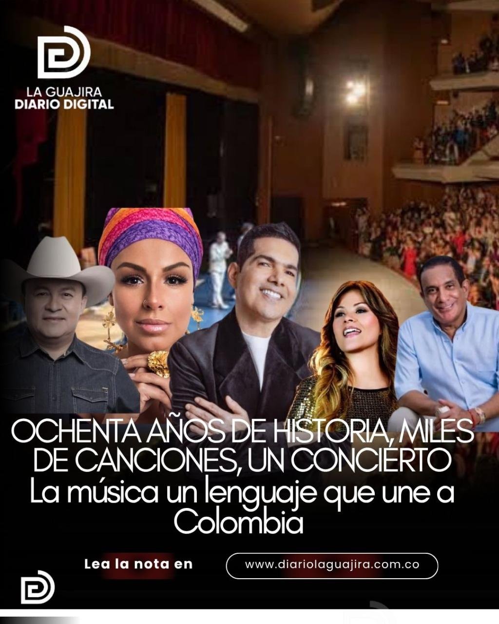 OCHENTA AÑOS DE HISTORIA, MILES DE CANCIONES, UN CONCIERTO La música un lenguaje que une a Colombia