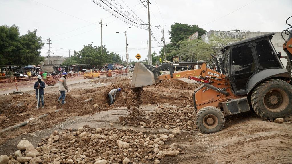 Gobernación de La Guajira avanza con éxito la obra de mejoramiento urbanístico en Riohacha