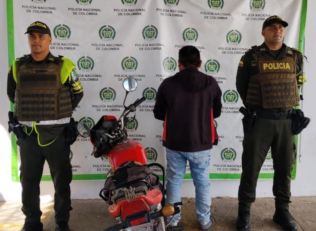 Policía Nacional capturó a una persona y recuperó motocicleta robada