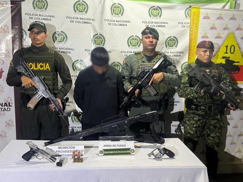 Capturado en Maicao con arsenal ilegal en su poder