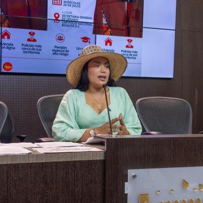 Senadora Martha Peralta Epieyú arranca el nuevo periodo legislativo con la radicación de cuatro proyectos de ley