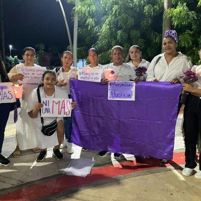 Con velatón en Barrancas, exigen justicia por la muerte de la patrullera María Alejandra Guerrero