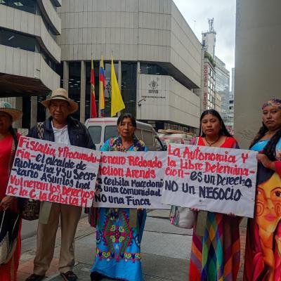 Habitantes de la comunidad La Ceibita Macedonia radican denuncia penal y disciplinaria en Bogotá en contra del alcalde y secretario de asuntos indígenas de Riohacha