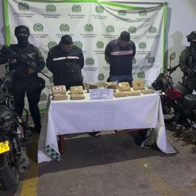En Maicao Policía captura dos presuntos traficantes con más de cinco kilos de marihuana