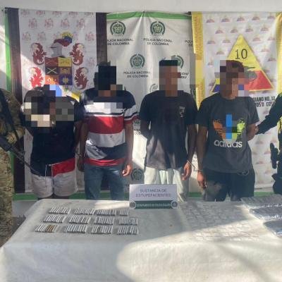 Ejército Nacional capturó a cuatro sujetos dedicados presuntamente al microtráfico y hurtos en Maicao, La Guajira